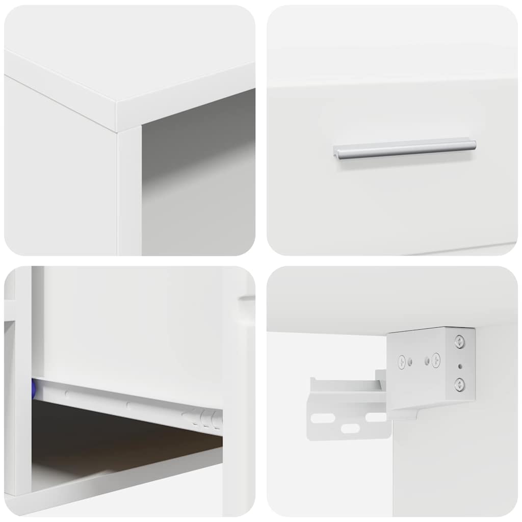 TV Cabinet with Drawer White 100.5 x 39 x 30 cm Engineered wood